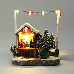 Ingrosso su misura in resina natale Villa modello di decorazioni per la casa artigianato statue Micro paesaggio decorazione da tavolo regali per bambini - Product Image 3