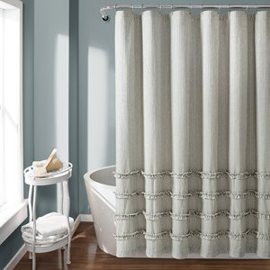Rideaux <span class=keywords><strong>de</strong></span> <span class=keywords><strong>douche</strong></span> <span class=keywords><strong>de</strong></span> salle <span class=keywords><strong>de</strong></span> bain modernes à volants, personnalisés, <span class=keywords><strong>de</strong></span> designer, en polyester brodé, en vente chaude - Product Image 5