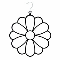 Cintre de rangement en velours en forme de fleur pour cravates, foulards, hijabs et châles – Vente en gros usine