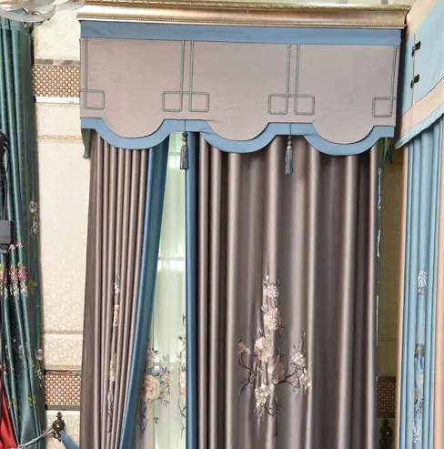 Cortina para janela com nó chinês, cortina de janela decorativa para sala de estar