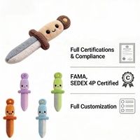 Fabricant de peluches : Faible MOQ, conception de peluches personnalisées, série amusante, jouet en peluche en forme d'épée de dessin animé, jouet en peluche drôle en forme de poignard, anti-stress, super mignon
