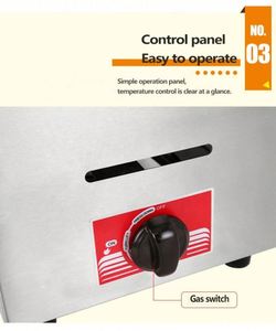 Freidora Comercial de Gas de Acero Inoxidable Reforzado - Multifuncional de un Solo Cilindro para Freír Pollo, Papas Fritas y Cocinar Fideos - Product Image 4