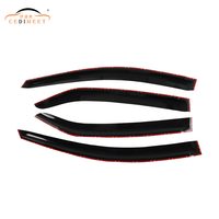 Garantía de 10 años de fábrica, 4 Uds., cinta de estilos normales, de viento lateral Deflector, protectores de lluvia y sol, visera de ventana para COROLLA AXIO 2013-2018