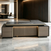 Muebles de oficina de gama alta duraderos de lujo, escritorio de oficina, mesa de trabajo para ordenador, escritorio ejecutivo Ceo Manager Boss
