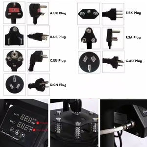 Hongcai nouvelle presse à chaud multifonction de qualité manuelle 6-en-1 29*38cm pour transfert d'impression de t-shirt tasse - Product Image 5