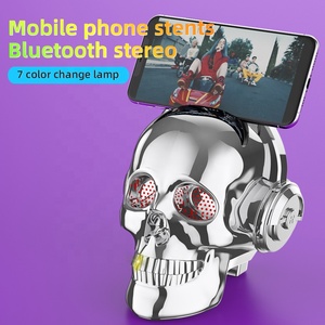 Loa Bluetooth Đầu Lâu Cầm Tay Đèn Nhiều Màu Giá Đỡ Điện Thoại Di Động Halloween Loa Đầu Lâu May Mắn Không Dây Âm Thanh - Product Image 5