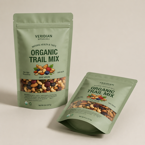 Kemasan Makanan Custom Print Resealable Stand Up Pouch Dengan Zipper Mylar Ziplock Bag untuk Kacang, Campuran Kacang, Camilan, Kemasan Kopi - Product Image 2
