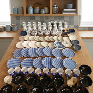 Ustensiles de cuisine d'occasion, ensemble de 7 pièces en céramique provenant du Japon, compatibles lave-vaisselle et four. - Product Image 1