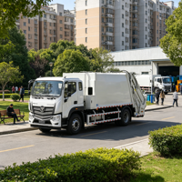 Camion à ordures Foton de haute qualité, 4x2, moteur Cummins, transmission manuelle, avec pompe et pneus renforcés doubles