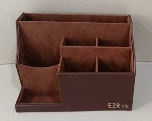 Organizador de Escritorio de Dos Niveles para CFO, Bandeja de Cuero Sintético Gris, Accesorios de Oficina para Mujer, Clasificador de Correo y Buzón de Correo de <span class=keywords><strong>Gefu</strong></span> - Product Image 1