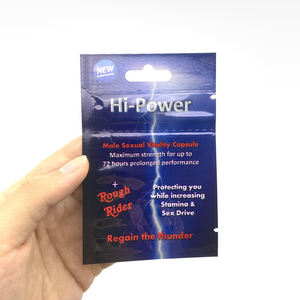 3 Side Seal Bag Pure Aluminum Packaging Capsule Sealed 3-side Al Sachet Mini Dual with Hang Hole Custom Condom Logo - Product Image 5