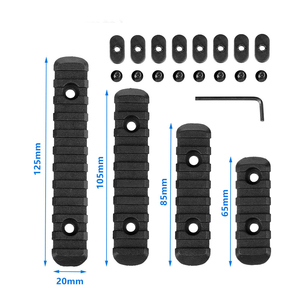Juego de 4 tiras de nailon de 65 a 125 mm y 20 mm de ancho para riel, accesorio táctico para caza al aire libre, pieza de equipo de caza. - Product Image 2