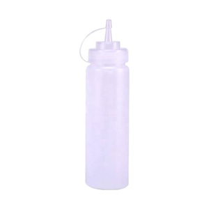 Empty 8oz 12oz 16oz 20oz Plastic Ldpe Food Grade <b>Squeeze</b> <b>Bottle</b> for Salad Sauce Jam <b>Bottle</b> With Long Thin Tip - Product Image 1