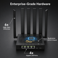 Routeur CPE 5G intérieur NR800 WiFi-6 double bande Qualcomm X55 avec emplacement pour carte SIM débloqué, ports Gigabit, modem hotspot sans fil 5G