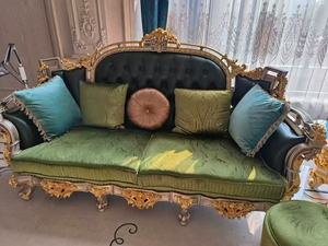 Pháp phong cách sang trọng Gỗ Veneer dát vòng bàn ăn với <span class=keywords><strong>Susan</strong></span> lười biếng với khắc nặng - Product Image 4