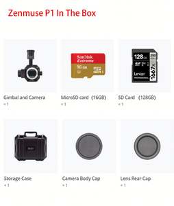 Cámara cardán Zenmuse P1 cámara de mapeo inclinación fotografía péndulo inteligente 3 ejes cardán Drone lente de carga para M350 RTK / M300 UAV - Product Image 4