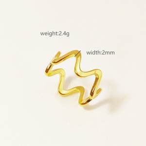 Luxury Fine Jewelry Custom Women Finger Adjustable <b>Ring</b> Gold Plated Stainless <b>Steel</b> Gold <b>Ring</b> for Women - Product Image 5