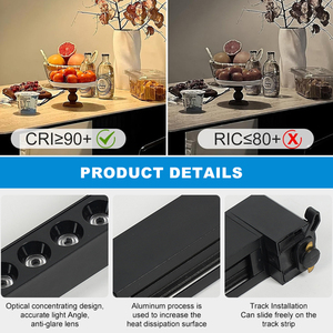 Offre Spéciale aluminium magasin chambre monté en surface anti-éblouissement led projecteur plafond Rail système rail lumière - Product Image 4