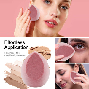 Chất lượng cao dâu tây hình phân hủy sinh học vẻ đẹp miếng bọt biển đào bột Puff cho chăm sóc da mặt trang điểm ứng dụng bao bì chủ - Product Image 4