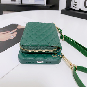 Lanière à bandoulière rhombique <span class=keywords><strong>MINI</strong></span> portefeuille bandoulière pour <span class=keywords><strong>iphone</strong></span> 14 Plus 13 <span class=keywords><strong>12</strong></span> 11 Pro Max housse de luxe sac de téléphone en cuir PU - Product Image 6