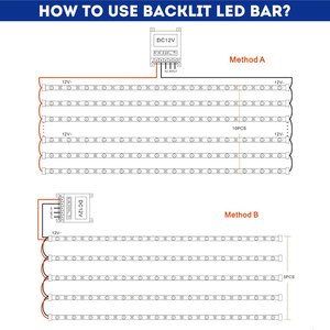 แถบไฟแบล็คไลท์ LED 14ดวง/ชิ้น DC12V ไฟ LED 24V 3000K/4000K/6500K IP67สำหรับกล่องไฟผ้า - Product Image 5