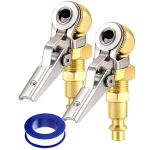 Connecteur mâle standard américain 1/4 NPT, lot de 4 pièces avec clip pour tête de compresseur d'air, accessoires pour outils pneumatiques - Product Image 2