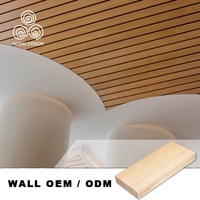 Panneau mural en bois à lattes 3D suspendu MUMU Easy Clean pour la décoration intérieure