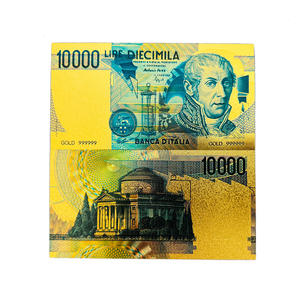 Mooie 7 soorten Italiaanse bankbiljetten, kleur 24K goud, voor verzameling - Product Image 6