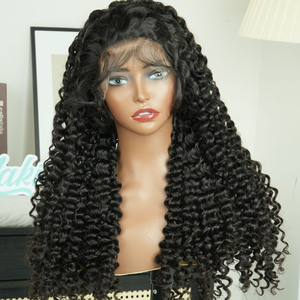 Perruques Lace Front sans colle en cheveux humains vierges vietnamiens bruts, alignés sur les cuticules, bouclés profondément, densité 200, <span class=keywords><strong>pour</strong></span> femmes noires, vente en gros - Product Image 1