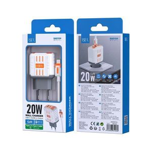 A+<b>C</b> Wall Charger 20W GaN <b>USB</b> <b>C</b> to <b>C</b> <b>Cable</b> for Home Travel - Product Image 1