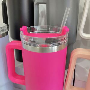H1.0 Custom LogoColorful 40Oz Coffee Beer Travel <b>Mugs</b> Cups <b>Doubled</b> <b>Walled</b> Stainless Steel Tumbler With Handle - Product Image 3