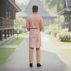 Venta al por Mayor Directa de Baju Melayu Teluk Belanga para Mujer, Artesanía Fina, Algodón Sin Plancha, Talla Grande 5XL, Casual, Otoño, Raya 2025 - Product Image 3