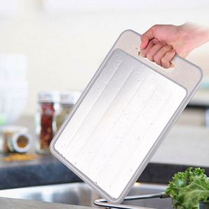 Plateau de décongélation multifonctionnel pour la cuisine, 4 en 1, plateau de décongélation en aluminium de qualité supérieure, planches à découper pour la viande congelée rapidement - Product Image 2