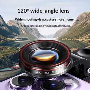 Fabrika Toptan Satışı 0.62x Ultra Geniş Açı Cep Telefonu Makro Lensi 4K Balık Gözü HD Üçü Bir Arada Harici Çekim Lensi - Product Image 2