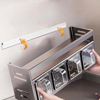 Boîte de rangement rotative multifonction Étagère à épices pour aliments Bouteille de rangement rotative pour aliments en conserve en cuisine