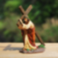 Articles religieux catholiques en stock, statue de la croix de Jésus en résine, décoration de maison