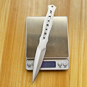 มีดต่อสู้ใบมีดตรงคุณภาพสูงทำจากเหล็กกล้าไร้สนิม 3 ใบมีด ด้ามจับเหล็กกล้าไร้สนิม รับผลิตตามแบบ OEM ปรับแต่งได้สำหรับงานอุตสาหกรรม DIY - Product Image 1