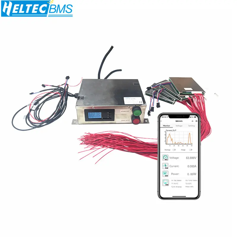 HeltecBMS 25S-240S 100A 300A BLE Smart BMS 96v 144V 260V 320V 440V 800V li-ion/Lifepo4 аккумулятор высокого напряжения для хранения солнечной энергии