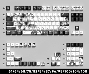 Capuchons de touches personnalisés sur mesure 129/135, thème Anime, en PBT, pour clavier mécanique, profil Cherry, capuchons de touches personnalisés - Product Image 3