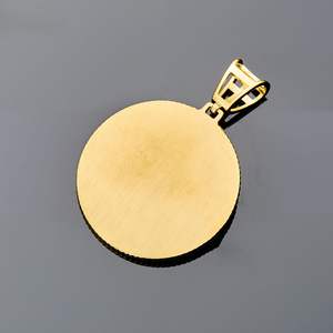 Ciondolo a Moneta in Acciaio Inossidabile Personalizzato con <span class=keywords><strong>Nome</strong></span> e Logo Incisi, Colori Argento, Oro, Nero, Blu, Placcato Oro per Bambini, Uomini e Donne - Product Image 2