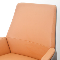 Chaise de bureau ergonomique pivotante en cuir moderne avec support lombaire pour l'école, l'hôpital, le bureau à domicile