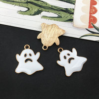 Pendentif et boucles d'oreilles en alliage métallique Halloween Ghost Pumpkin DIY Accessoires de cheveux Bracelet Collier Funny Drop Oil Charms