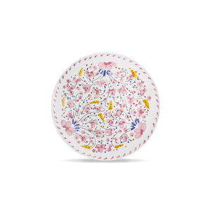 Whimsical Garden:Lace Rim Wedding Fine Bone ChinaDecorative Pink Floral <b>Ceramic</b> <b>Plate</b> Factory Wholesale Durable - Product Image 5