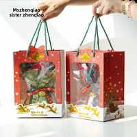 Produit fini artisanal de Noël chinois : un bouquet de pommes, de roses et de fleurs séchées, cadeau de Noël