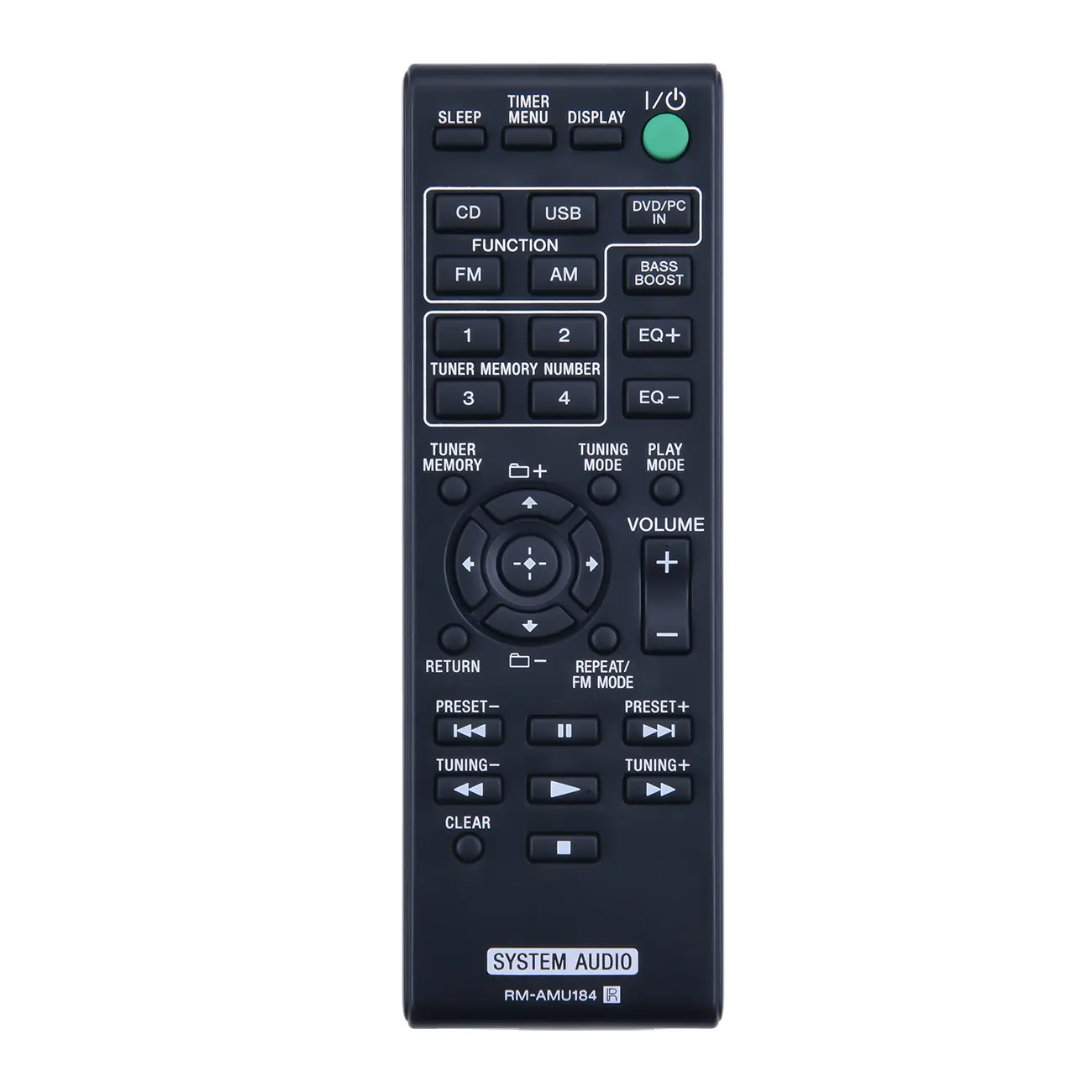 RM-AMU184 Replace Remote for Sony Mini Hi-Fi MHC-ECL5 SS-ECL5 HCD-ECL5 Mini Stereo Audio System