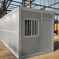 Maison conteneur pliable en acier 20/40 pieds - Démontable, portable, modulaire, préfabriquée, écologique, pour un logement de luxe