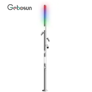 Gebosun Round RGB Steel Customization Smart Outdoor Lights Smart Street Light Pole