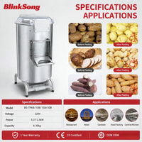 Machine à éplucher les pommes de terre à haute efficacité, éplucheur de légumes électrique automatique en acier inoxydable, minuterie, transformation alimentaire, cuisine