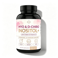 OEM 40:1 Myo & D-Chiro Inositol Capsules 120 unités avec Folate et Vitamine D Équilibre Hormonal Ovarien Quotidien pour Femmes