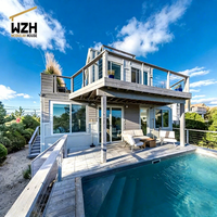 Maisons préfabriquées de luxe de style plage, 3 chambres, petites maisons modernes préfabriquées à vendre en Afrique du Sud